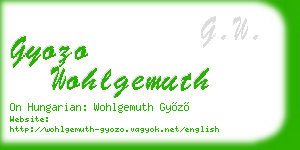 gyozo wohlgemuth business card