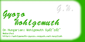 gyozo wohlgemuth business card